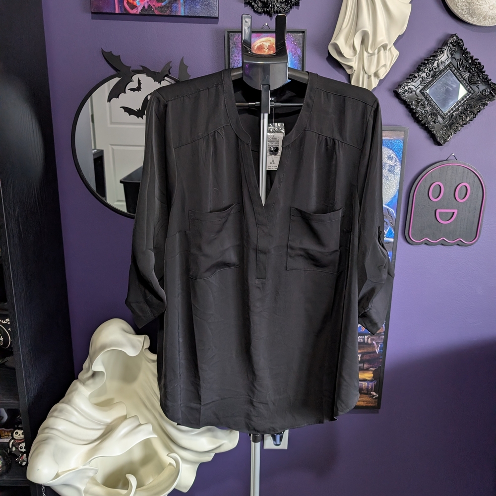 Torrid Black Harper Blouse